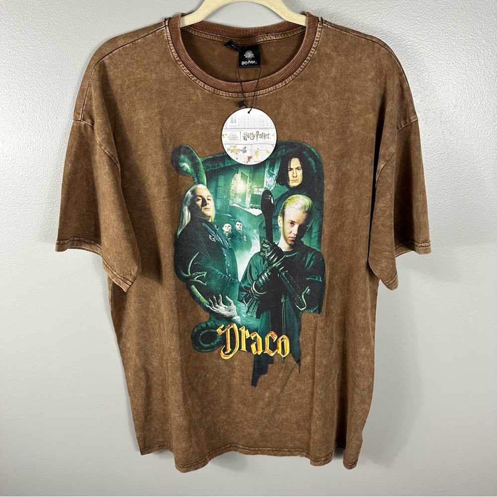 Harry Potter NWT Double Sided  Chamber Of Secrets Draco T-Shirt Men XL Unisex